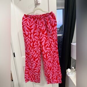 a new day Vibrant Leaf Print Flare Pants